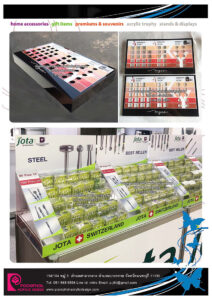 ดิสเพลย์อะคริลิค อะคริลิคแปรรูปชั้นวางเครื่องสำอางในร้านค้า
