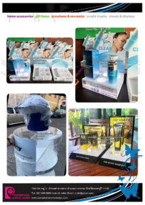 ดิสเพลย์อะคริลิค อะคริลิคแปรรูปชั้นวางเครื่องสำอางในร้านค้า